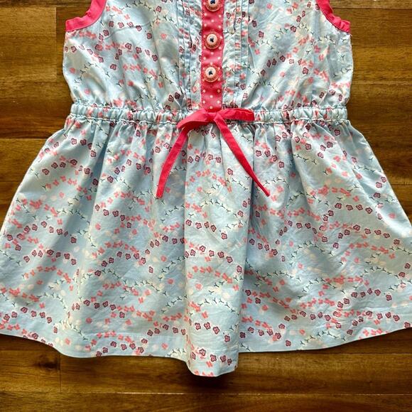NEW Matilda Jane Camp MJC Blue Pink Floral Sleeveless Open Spaces Tunic Top 4 - Picture 4 of 7